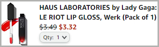 HAUS Laboratories By Lady Gaga Lip Gloss Werk Shade Order Summary