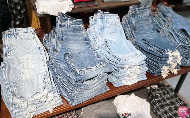 Hollister Womens Jeans on shelf