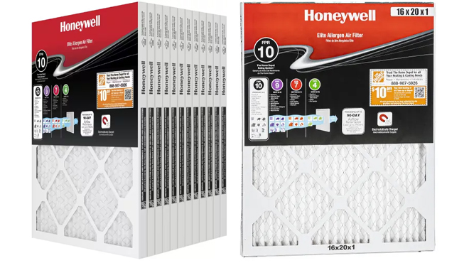 Honeywell Allergen Plus Pleated MERV 11 FPR 7 Air Filter 12 Packs 16x20 Inch