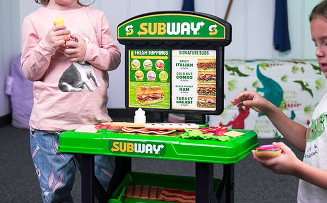Kids Playing World Tech Toy Subway Sandwich Maker Playset