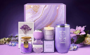 LE CADEAU Lavender Gift Basket for Women