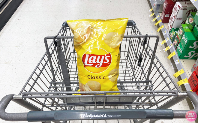 Lays Potato Chips in a Cart at Walgreens Lays Potato Chips in a Cart at Walgreens