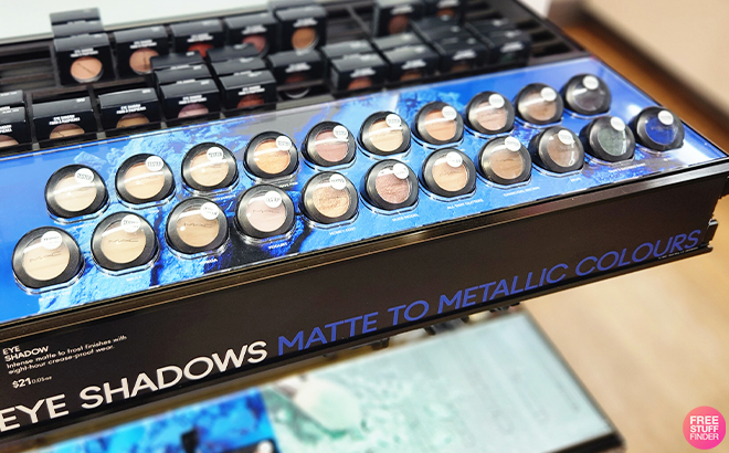 MAC Eye Shadows on a Shelf