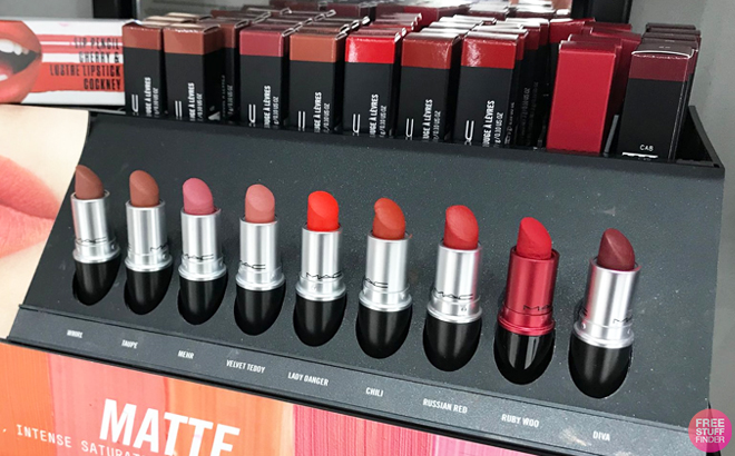 MAC Matte Lipsticks in Different Shades