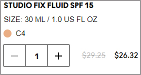 MAC Studio Fix Fluid Foundation SPF 15 Order Summary
