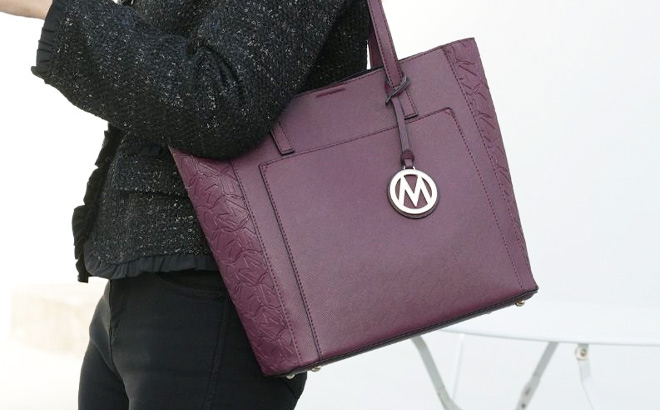 MKF Lea Vegan Leather Womens Tote Handbag