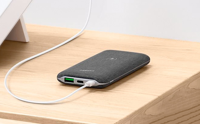 MOMAX Wireless Portable Charger 10000mAh MFi Power Bank Lightning Input 20W PD QC 3 0 USB C External Battery Pack 2 Input 3 Output