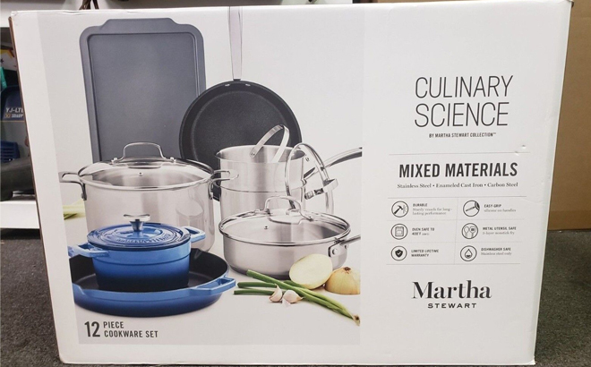 Martha Stewart Collection CLOSEOUT! 12-Pc. Mixed Material Cookware Set,  Created for Macy's - Macy's