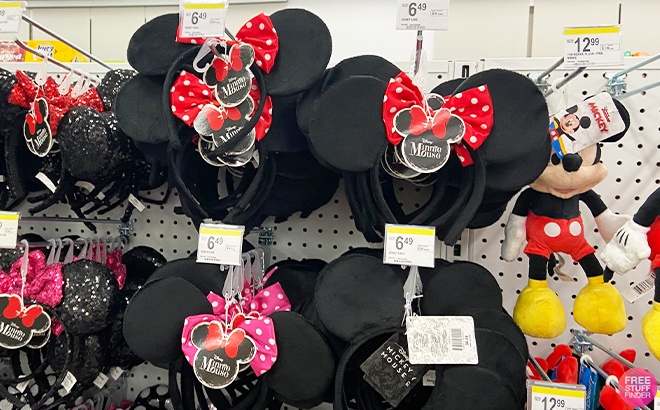 Minnie Mouse Ear Headbands on Shelves at Walgreens