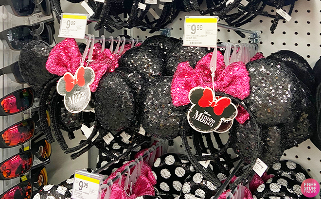 Minnie Mouse Sequin Ear Headbands on Shelves at Walgreens