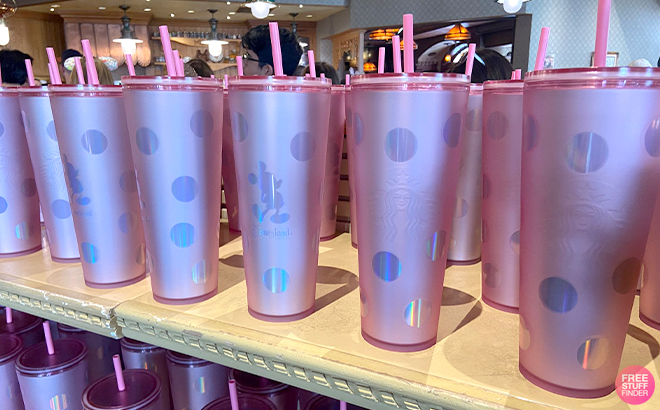 Multiple Disney Starbucks Disneyland Piglet Pink Tumblers with Straw