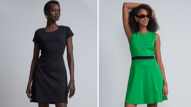NY Co Twist Back Flare Dresses