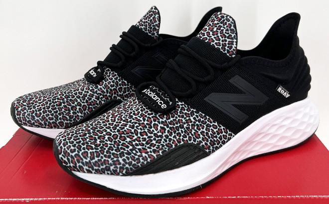 New Balance Fresh Foam Roav Running Womens Shoes Leopard Print