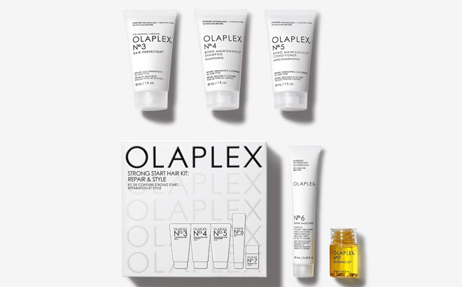 Olaplex Strong Start Hair Kit Repair Style