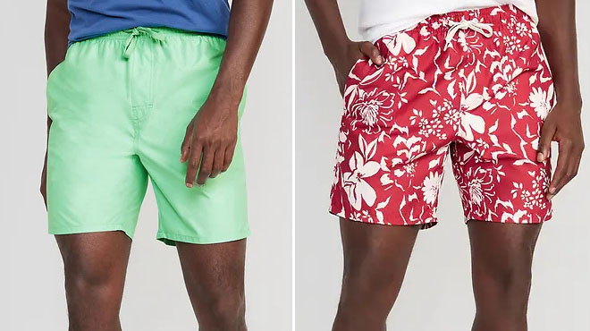 Old Navy Solid Swim Trunks and Printed Swim Trunks for Men