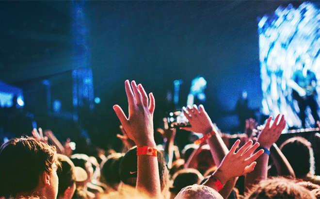 People Cheering at Live Nation Concert Week