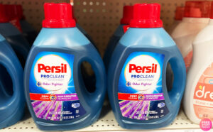 Persil 2in1 Odor Fighter Liquid Laundry Detergent on a Shelf