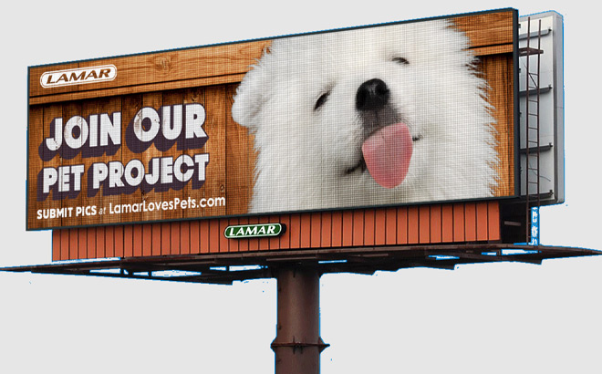 Personalized Lamar Billboard for National Pet Month
