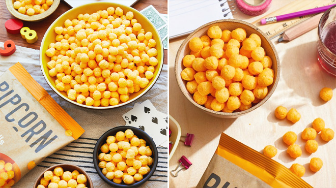 Pipcorn Cheese Balls in a Bowl