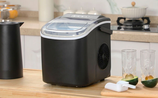 Portable Ice Maker on a Kitchen Countertop