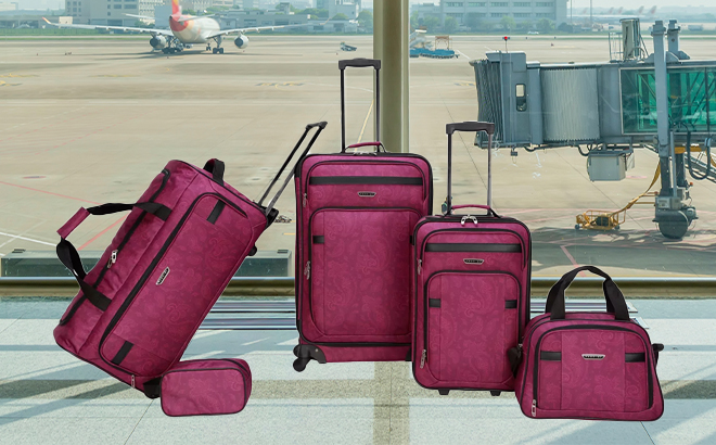 Prodigy Finley 5 Piece Softside Luggage Set at the Airport