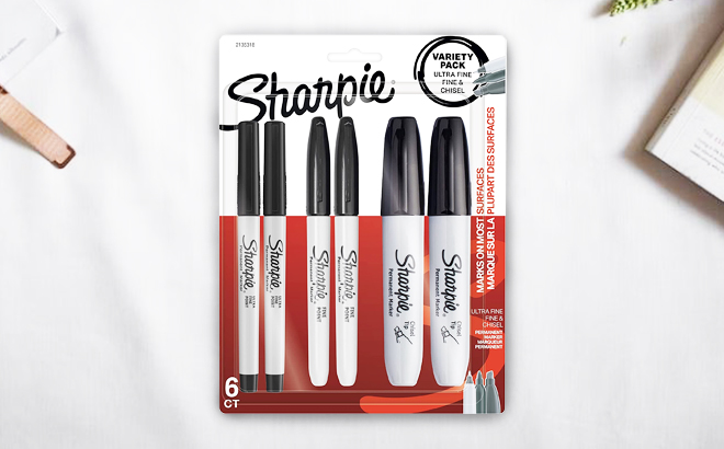 Sharpie Permanent Markers Variety Pack 6 Count