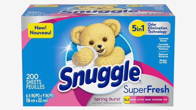 Snuggle Plus SuperFresh Dryer Sheets Spring Burst Scent