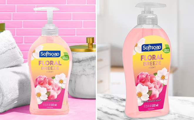 Softsoap Limited Edition Handwash Pump Blossoms 11 25 oz on Sink