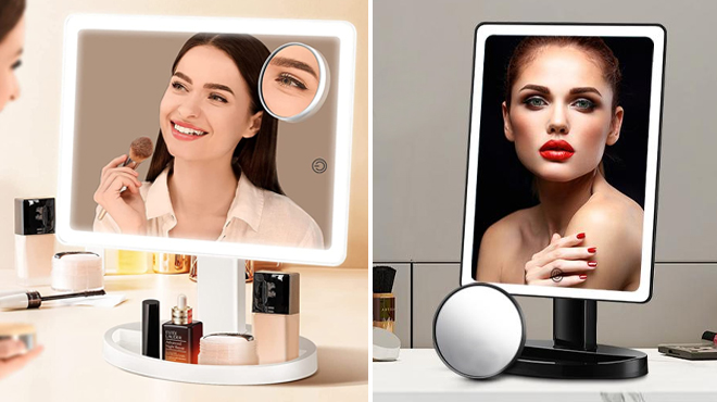 Sokea Large Portable Vanity Mirror in Whtie and Black Color Sokea Large Portable Vanity Mirror in Whtie and Black Color