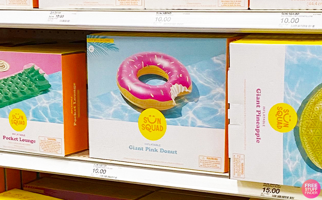 Sun Squad Donut Pool Floats on Shelf at Target