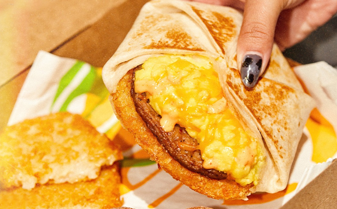 Taco Bell Breakfast Crunchwrap Sausage