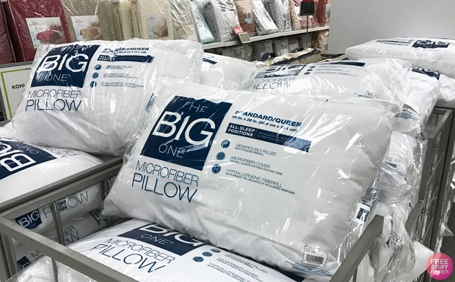The Big One Microfiber Pillows on Display at Kohl's
