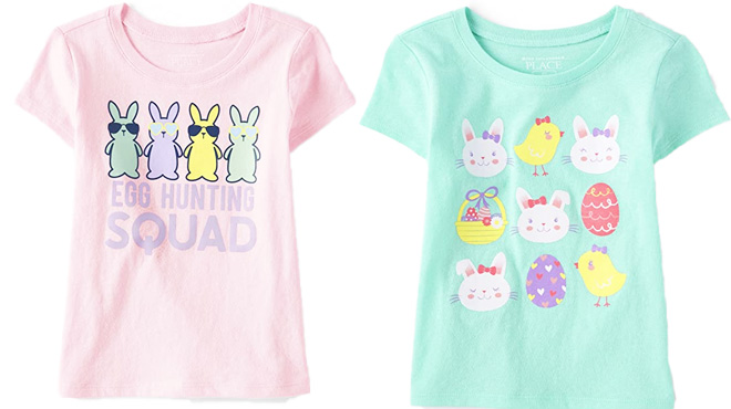 The Childrens Place Baby Toddler Girls Short Sleeve Tees