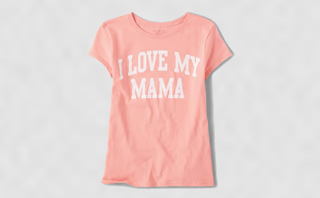 The Childrens Place Girls I Love My Mama Graphic Tee
