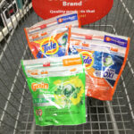 Tide Pods and Gain Laundry Care on a Cart