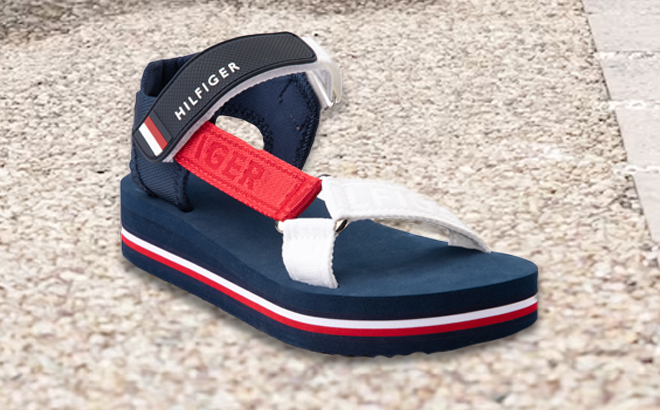 Tommy Hilfiger Womens Nanis Platform Sandal in Indigo Color