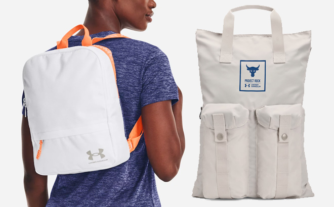 Unisex UA Loudon Backpack Small and Project Rock Gym Sack