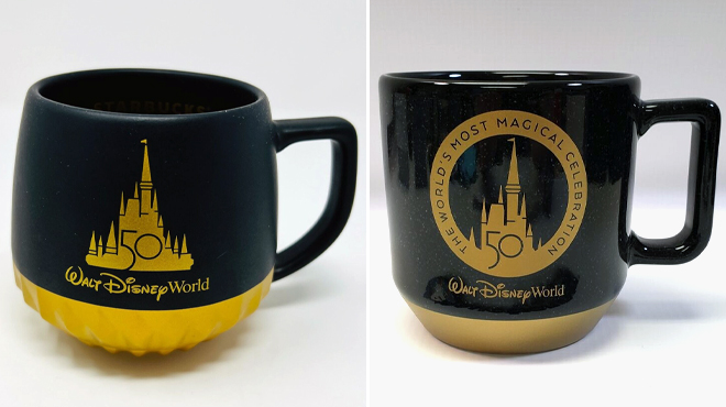 Walt Disney World 50th Anniversary Starbucks Mugs