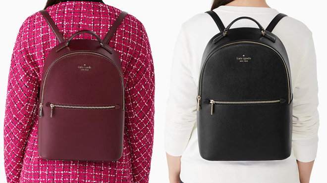 Women Wearing Kate Spade Perry Leather Large Backpacks