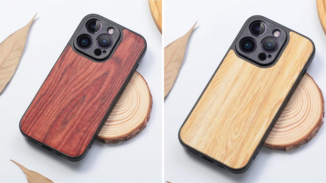 Wood Grain Leather iPhone Case