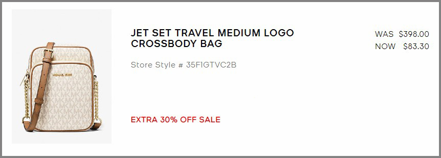 Michael Kors Jet Set Travel Medium Logo Crossbody Bag