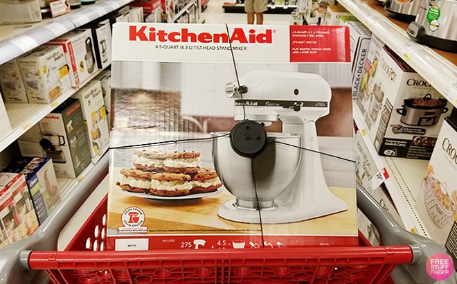 kitchen aid stand mixer 45 quart White