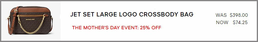 Michael Kors Jet Set Large Logo Crossbody