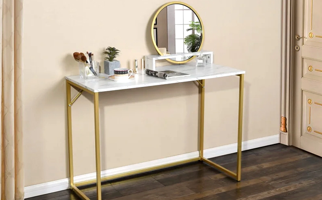 Anallely Wide Vanity with Mirror