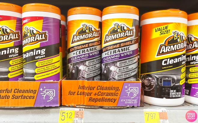 Armor All Protectant Wipes on a Store Shelf