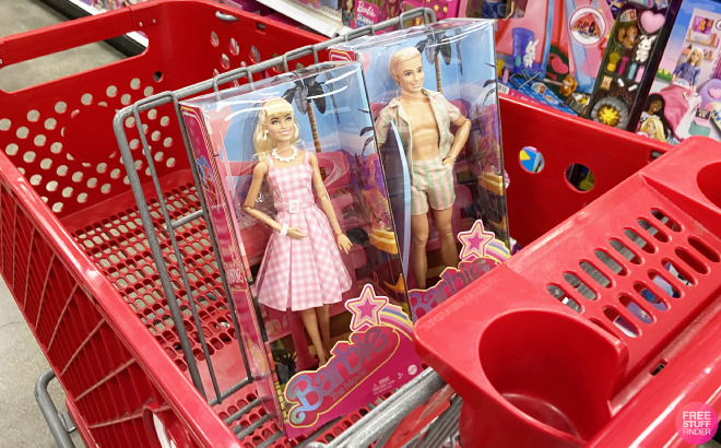 Barbie The Movie Dolls in Cart