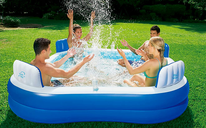 Blue Wave Deep Premier Family with Cover Inflatable Pool