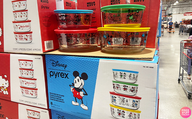 Boxes of Disney Pyrex 8 Piece Food Storage Set