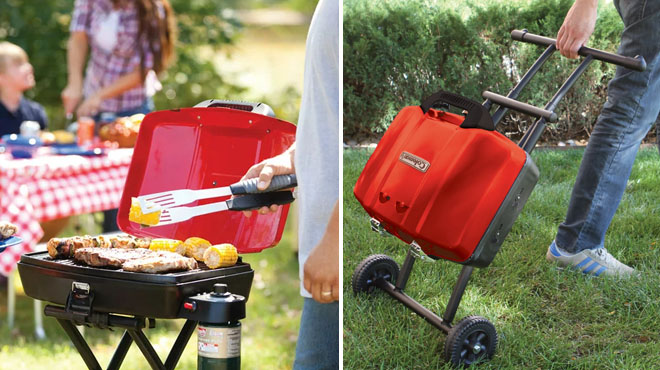 Coleman Portable Sportster 1 Burner Propane Grill with 11 000 BTUs Red Color Coleman Portable Sportster 1 Burner Propane Grill with 11 000 BTUs Red Color