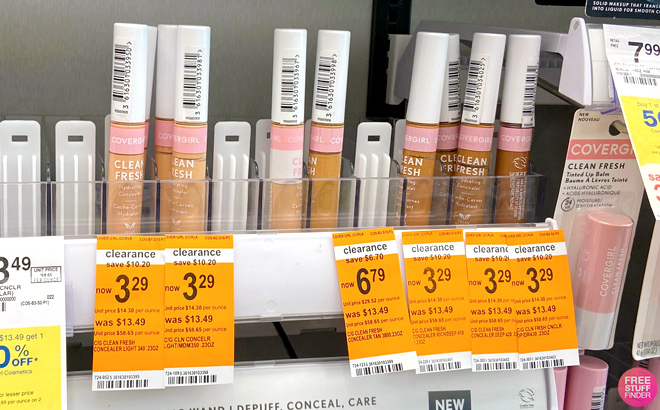 CoverGirl Clean Fresh Hydrating Concealers on a Shelf at Walgreens